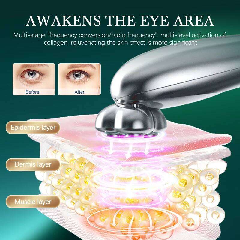 Eye Massage Device Skin Firming Microcurrent Removing Wrinkles Fine Lines Revitalizing and Anti Aging Beauty Instrument