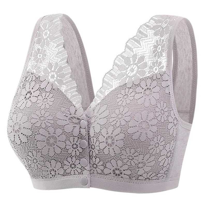 Womens Front-clasp Thin Steel-free Multi-color Comfortable Underwear All-season Plus-size Backless Sexy Lace Bra Z250730