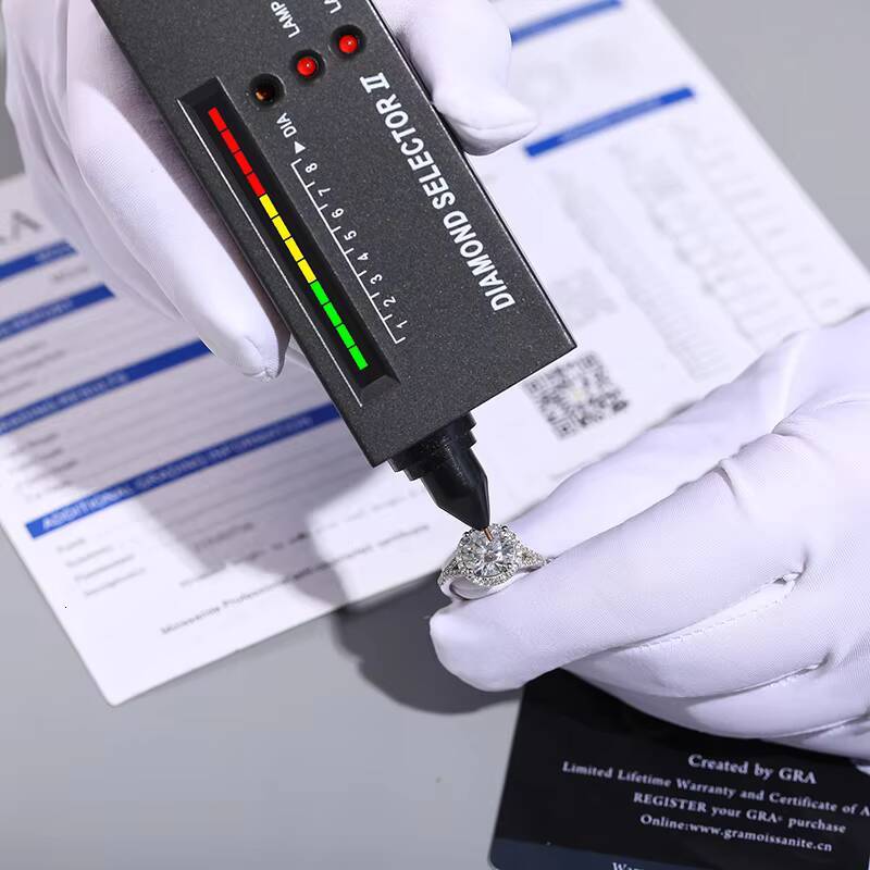 3ct 9mm Moissanite Ring Jewelry 925 Sterling Silver Moissanite Engagement Ring Pure Silver White Gold Plated Rings for Women