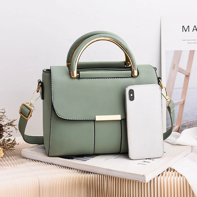 Simple Handbag For Women PU Leather Shoulder Bag Fashion Small Handle Crossbody Daily Lady Shopping Hand Pouch 250725