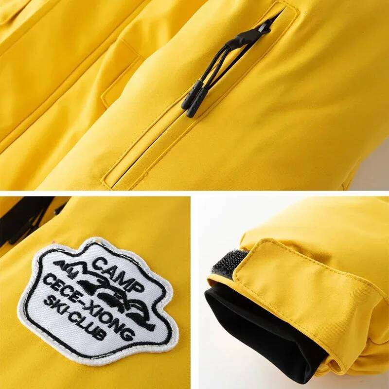 Winter Children's Ski Suit Set For Boys And Girls Single Board Thick Warm Waterproof Cotton Clothing Equipment Snowboard Jacket