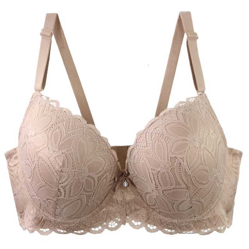 DaiNaFang New Sexy Floral Lace Push Up Padded Bras with Bow Thin Mold CDE Full Cup Underwear for Women Plus Size Lingerie Z250730