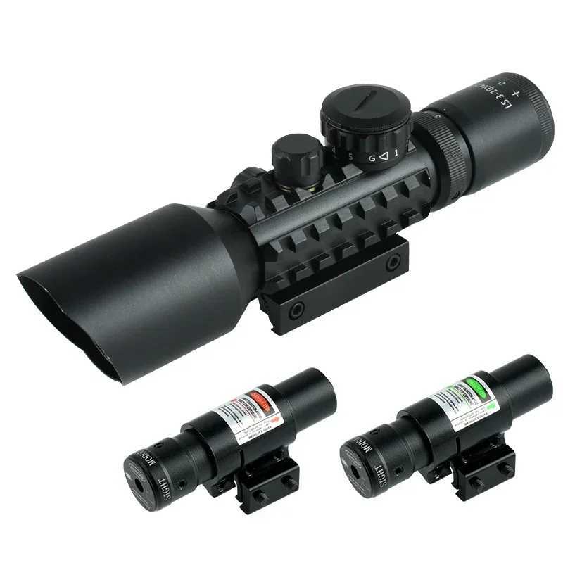 Tactical Green Red Dot Sight Optics Reflex Riflescope Hunting Scopes Fit 11/20mm Rails Rifle for Hunting Firearms Airsoft R250730
