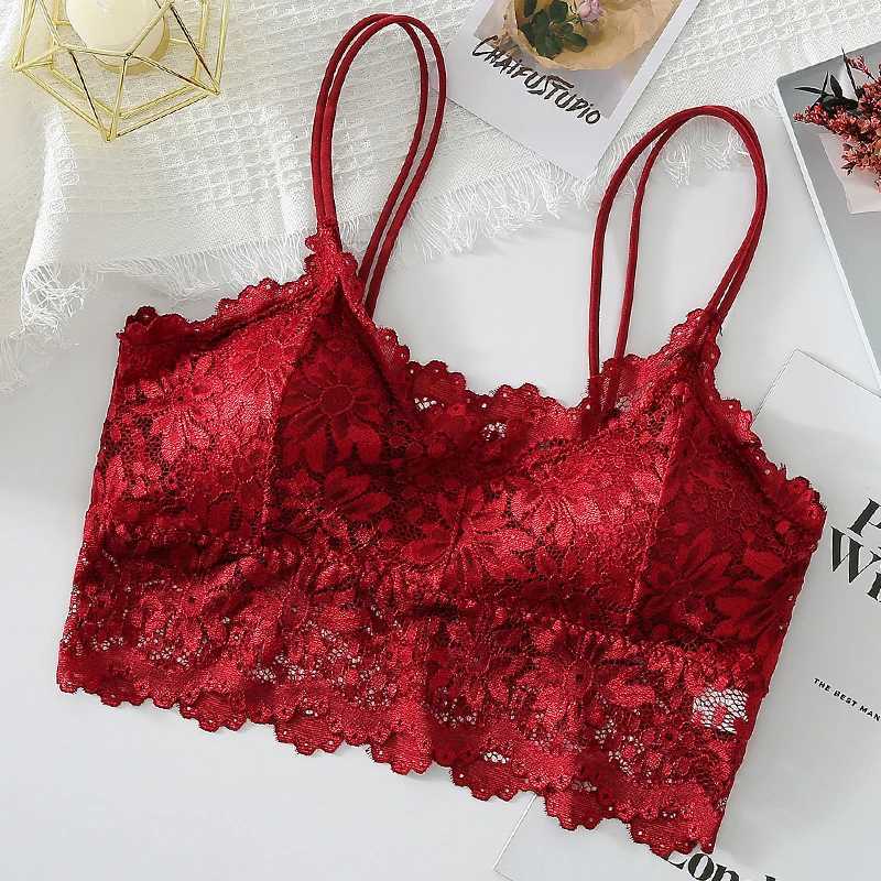 3PCS Womens Lace Bras Top Comfortable Bralette Solid Color Sexy Underwear Vest Female Hollow Out Wireless Lingerie Seamless Bra Z250730