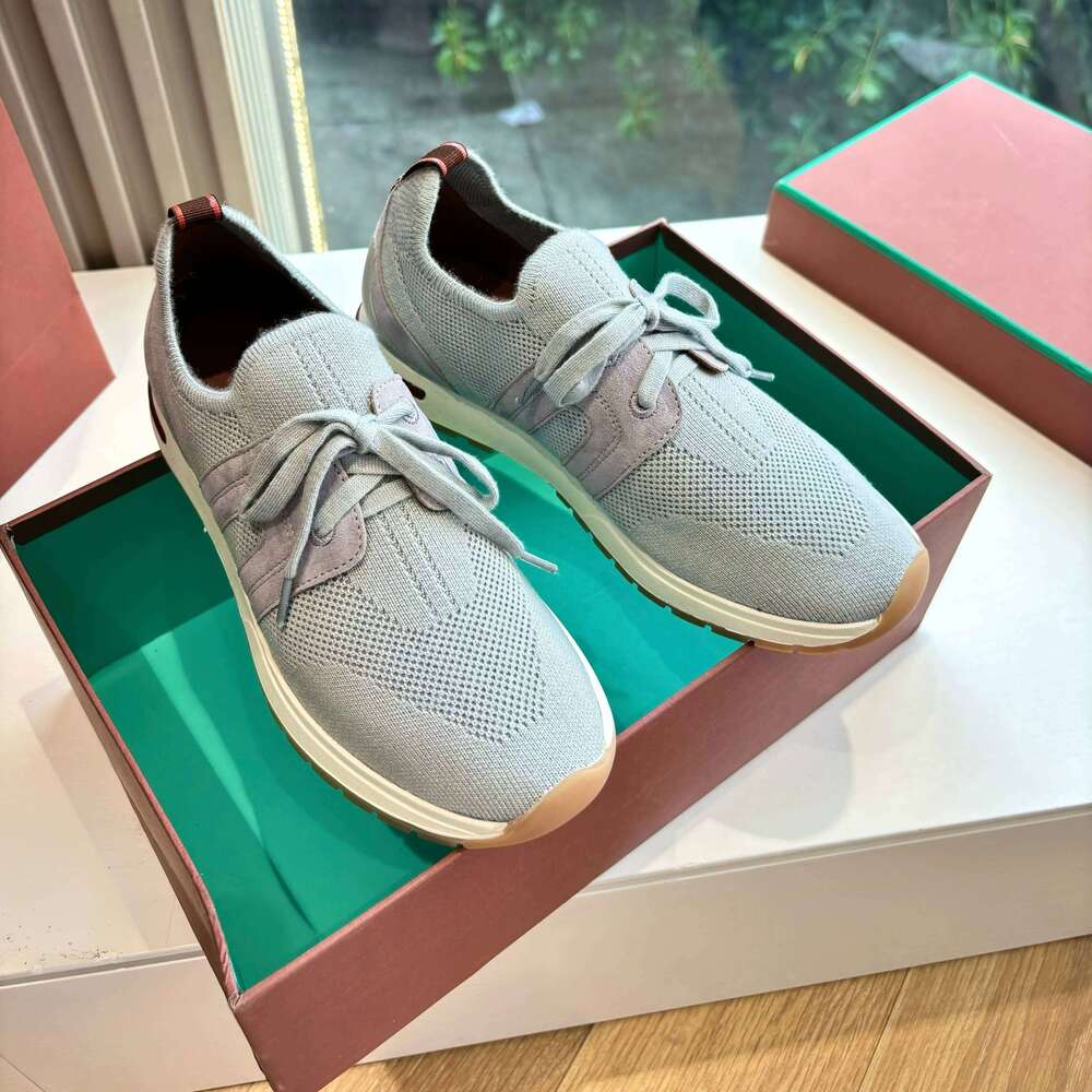 New Women Size35-42 Knitting Sneakers Natural Cow Suede Sports Leisure Flats Round Toes Designer Shoes Zapatillas De Mujer 393