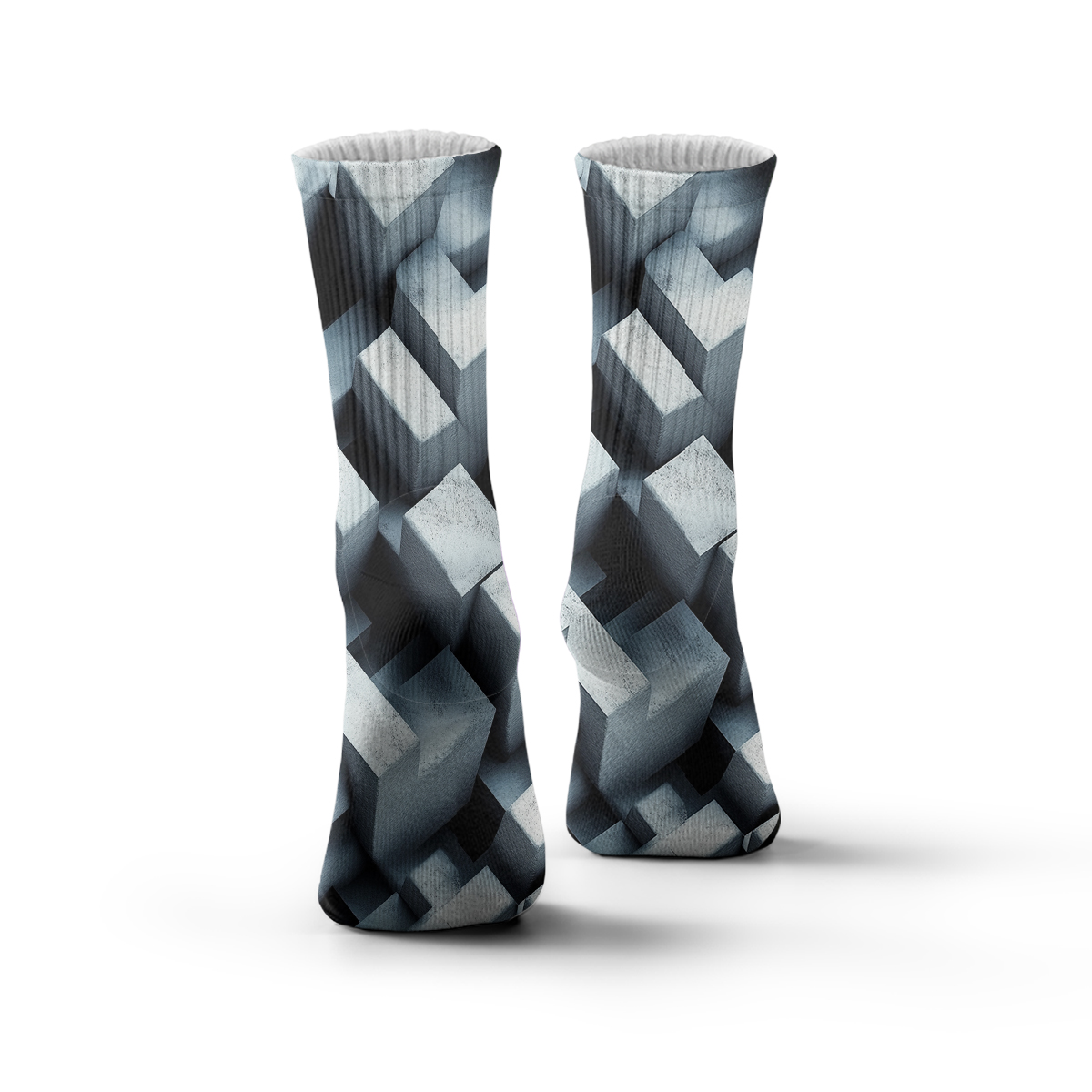 Geometric Cube Pattern Unisex Tube Sock C117