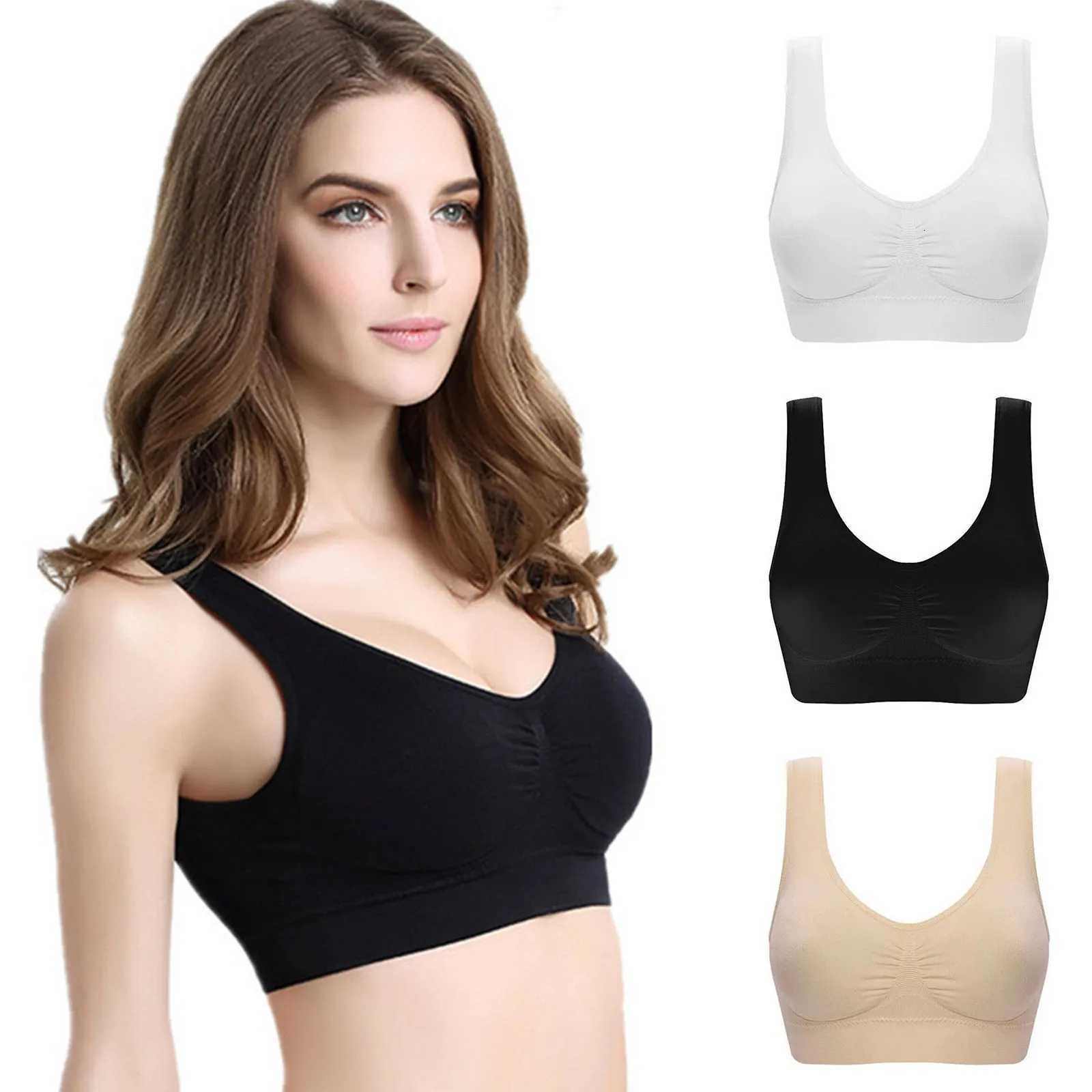 3pcs Sexy Seamless Bra Women Crop Top Vest Breathable Sleep Bra Fitness Sport Underwear Ladies Backless Wireless Push Up Bra Z250730