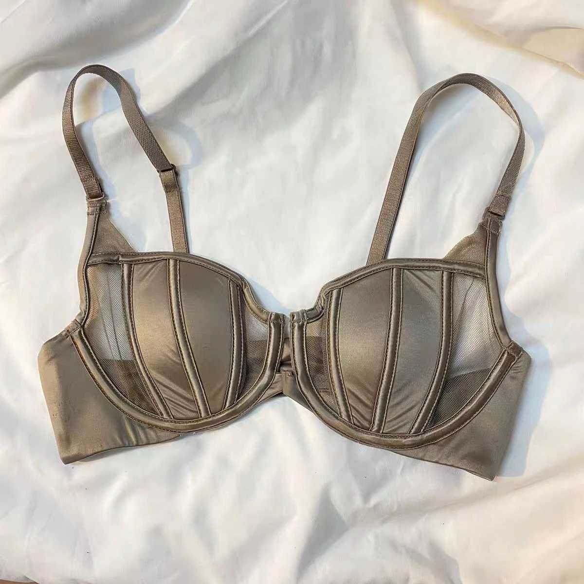 Women Underwear Bra Gather Small Breast and Thin Spring Summer Sexy Bra Front Buckle Solid Color Intimate Clothing Z250730