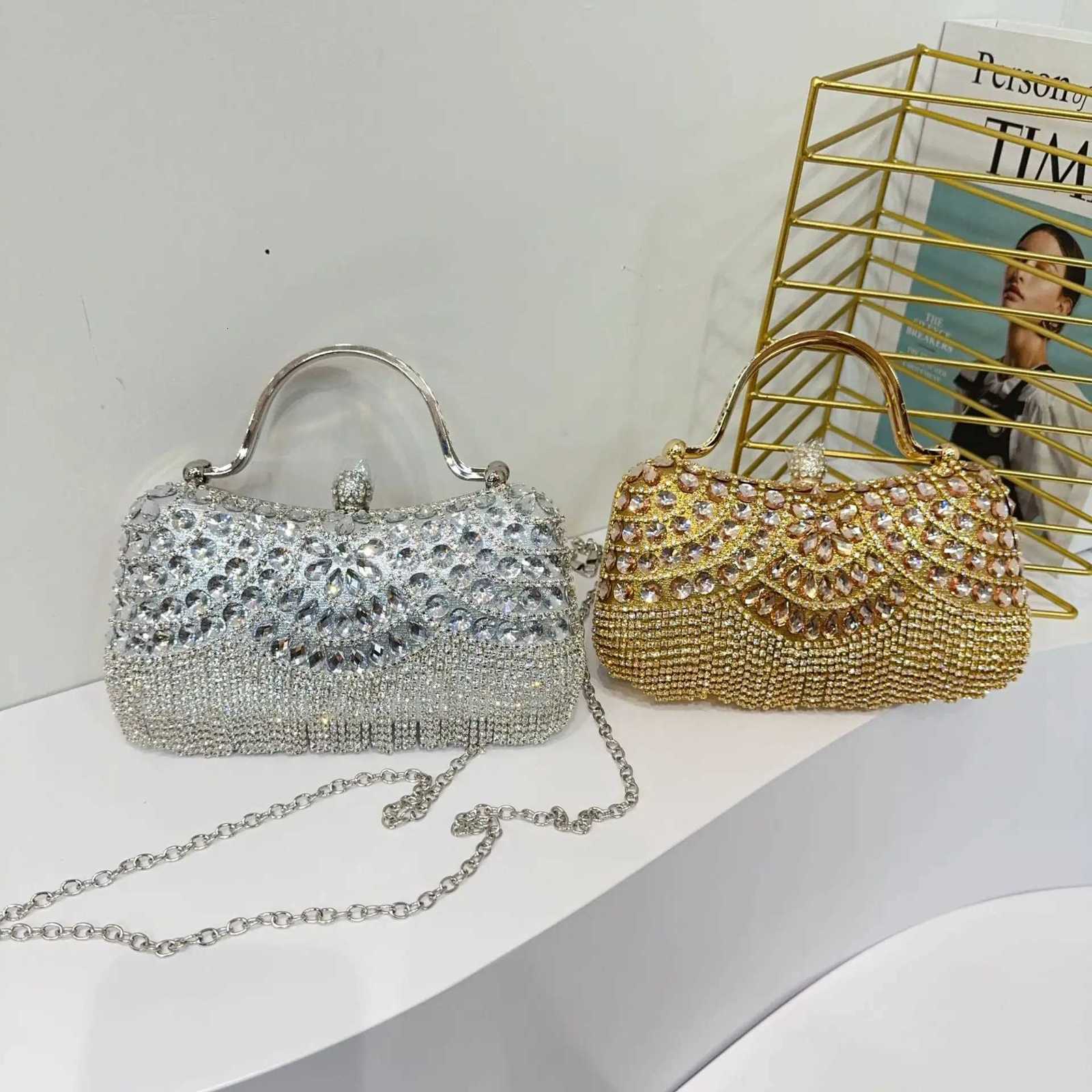 2025 Luxurious Women Banquet Handbags New Diamond-Studded Tassel Evening Bags Femme Wedding Purse Dress Beaded Party Clutch Y250730