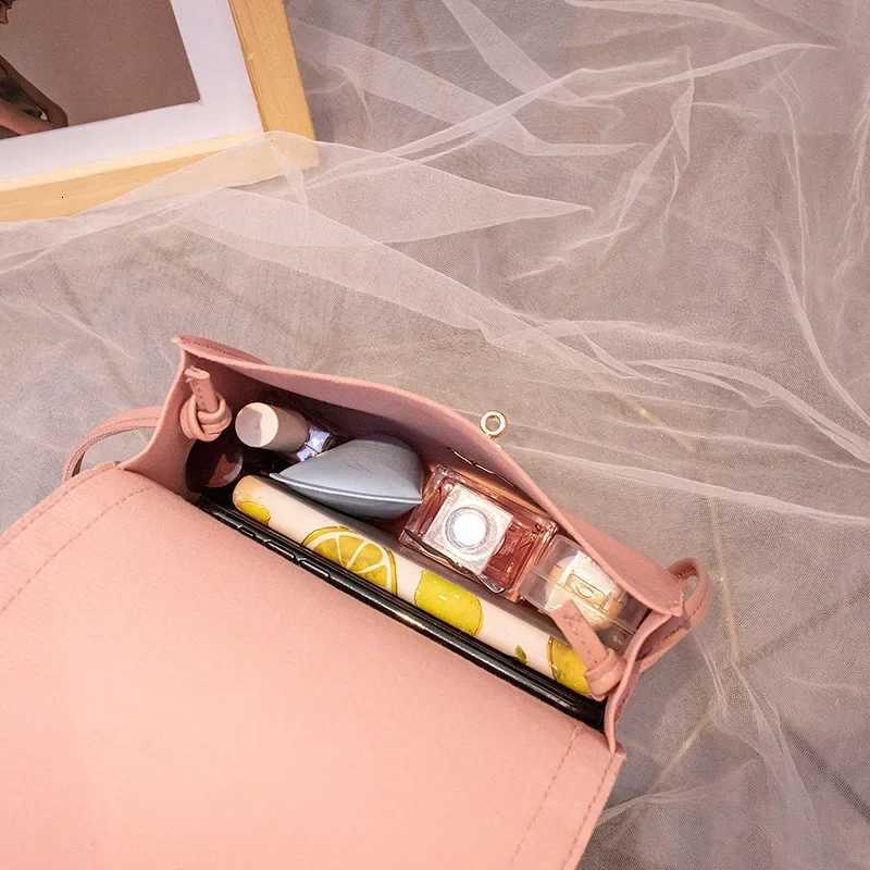 New Womens Messenger Bags Fashion All-match Small Square Bag Trend Mesh Bag Hit Color One-shoulder Mobile Phone Bag Y250730