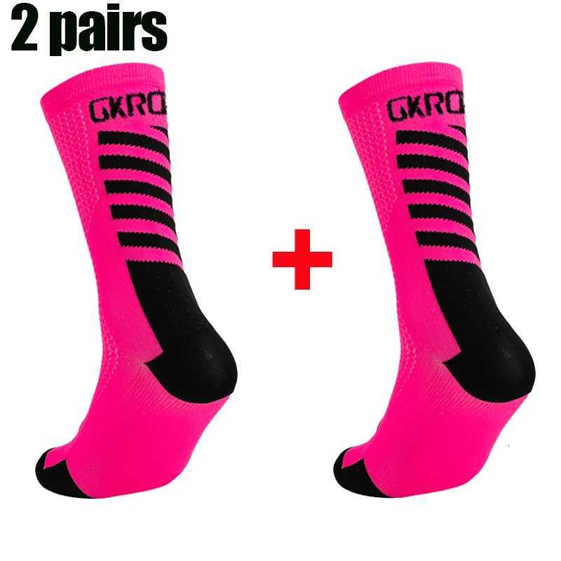 2pairs New Cycling Socks High Quality Compression Men Bike Outdoor Women Running Professional Sports Running Z250731
