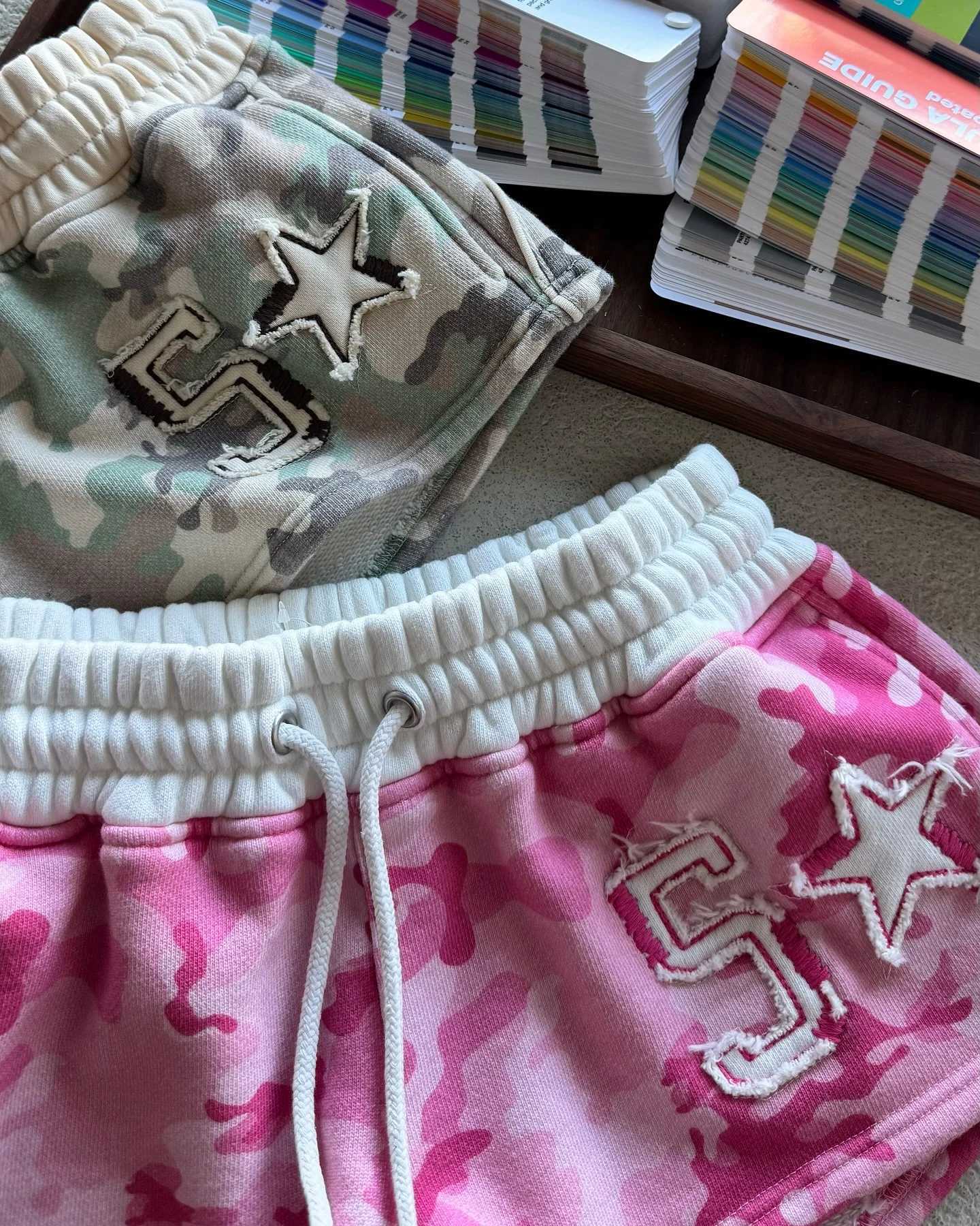 Women Harajuku Camouflage Zip Up Hoodie and Shorts 2 Piece Sets Y2k Sexy Slim Cropping Coat Sweatshirt Gothic Sport Short Suit XJ250731