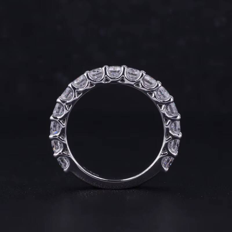 Starsgem Diamant Wedding Ring Classical 3mm Def VS VVS Lab Grown Diamond 14k Solid Gold Entirety Band Rings