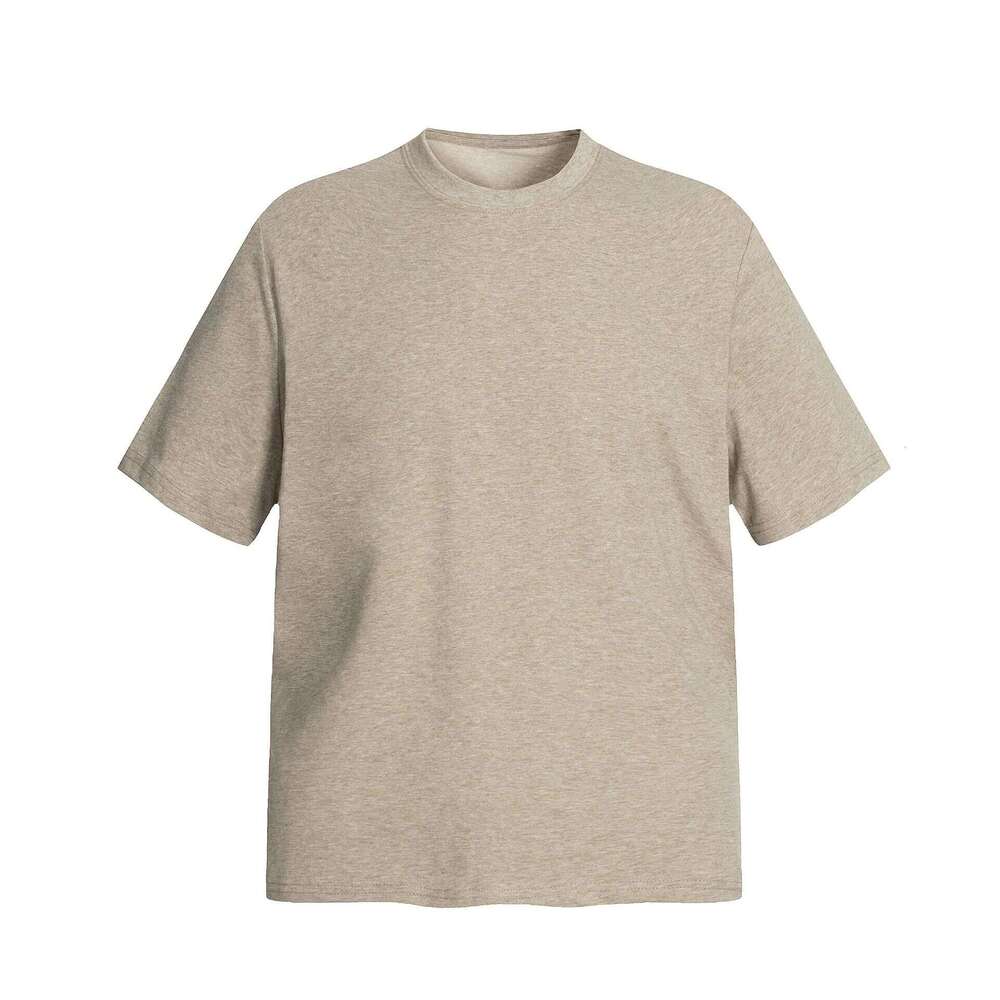 11Kn American Style Casual Loose Trendy Basic Heat-Resistant Wrinkle-Resistant Cool Antibacterial Solona Short Sleeve Round Neck T-Shirt For Men And W