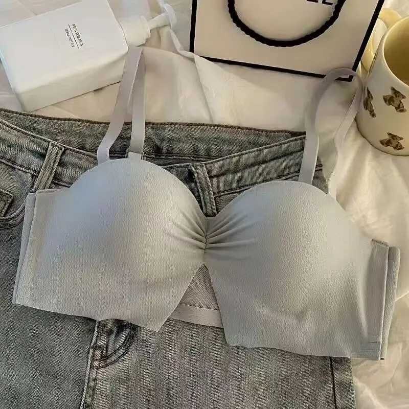 THin Section of Non-marking BreaTHable Small Breasts GaTHered Underwear WiTHout Steel Ring Small Breasts Anti-glare Bra Z250730