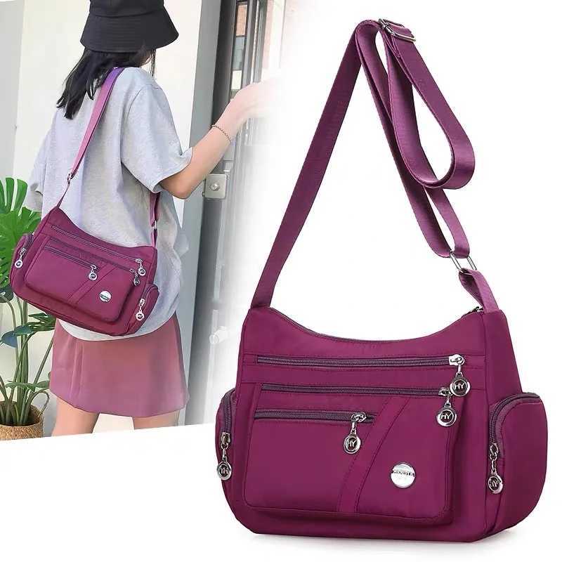 Casual Women Shoulder Messenger Bag Oxford Waterproof Zipper Handbags Package Female Large Capacity Travel Crossbody Bag Y250730