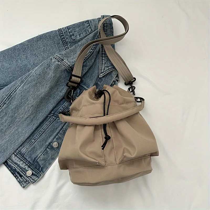 Fashion Large Capacity Ladies Shoulder Bag Crossbody Bag Fashion Bucket Design With Adjustable Shoulder Strap Oxford Cloth Y250730