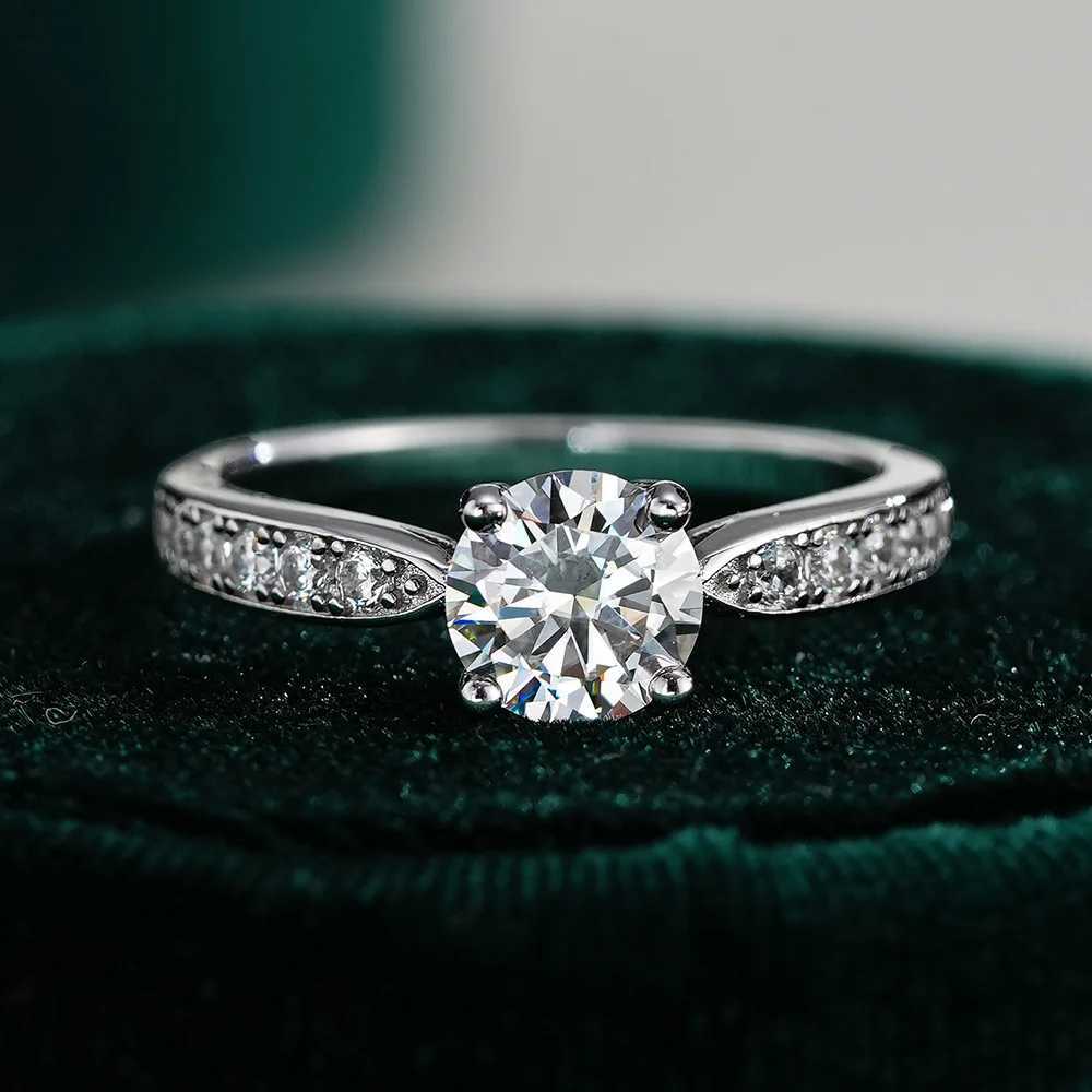 925 Sterling Silver Womens Four Prong Fashion Luxe Elegant Ring Perfect for Daily Wear Engagement and Wedding Ring y250730