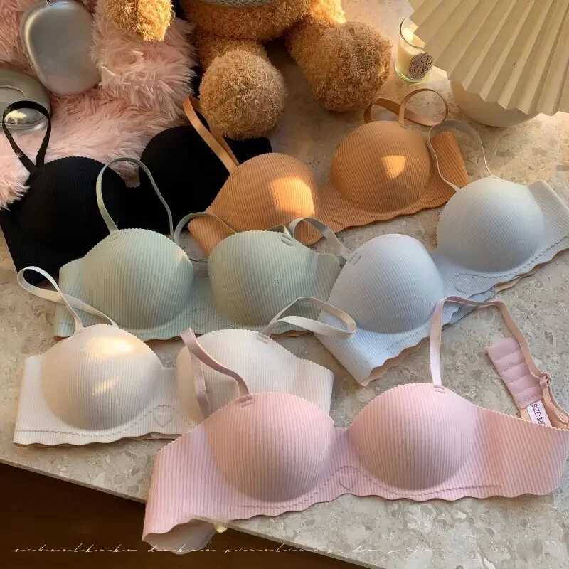 Women Push-Up Bra Seamless Underwear 1/2 Cup Fixed Bras Cute Heart Print Non-Wired No Rims S-XL Sexy Lingerie Brassiere Z250730