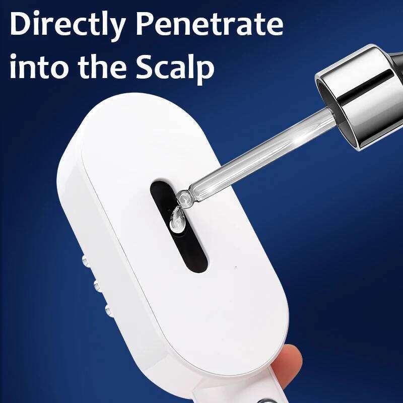 Red Blue Light Electric Comb Therapy EMS Vibration Massage Scalp Oil Applicator Care Brush Anti-Hair Loss