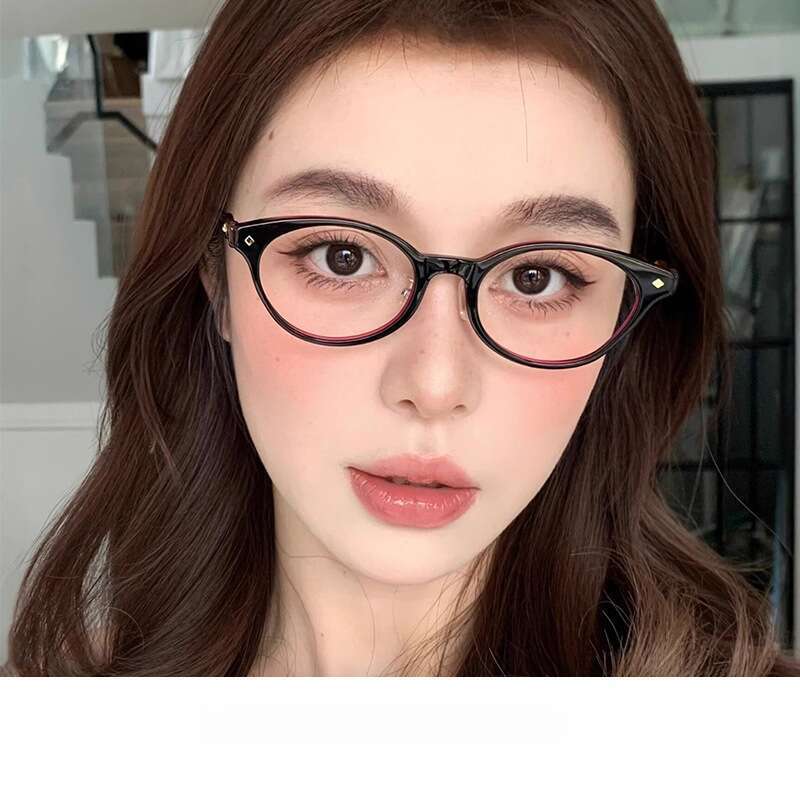 DHcollections Retro Cat-Eye Glasses with Butterfly Temples Blue Light Blocking, Prescription-Ready Acetate Frame for Women (Small Face Friendly)