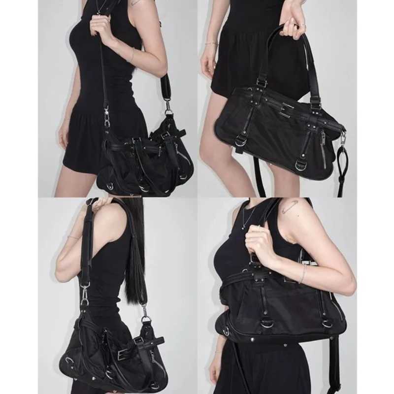 JIAERDI Harajuku Leopard Print Y2k Shoulder Bags Women Hot Nylon Cute Handbag Ladies Vintage Tote Underarm Bag AESThetic Y250730