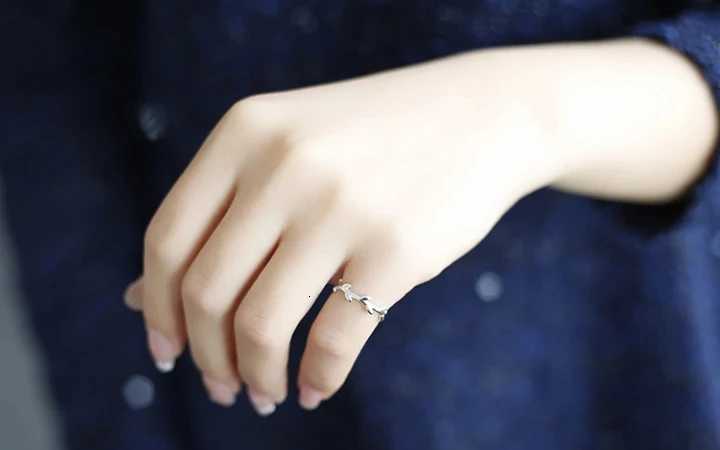 925 Sterling Silver Rings For Women Simple Leaves Open Ring Hypoallergenic Sterling Silver Jewelry Gifts For Girls y250730