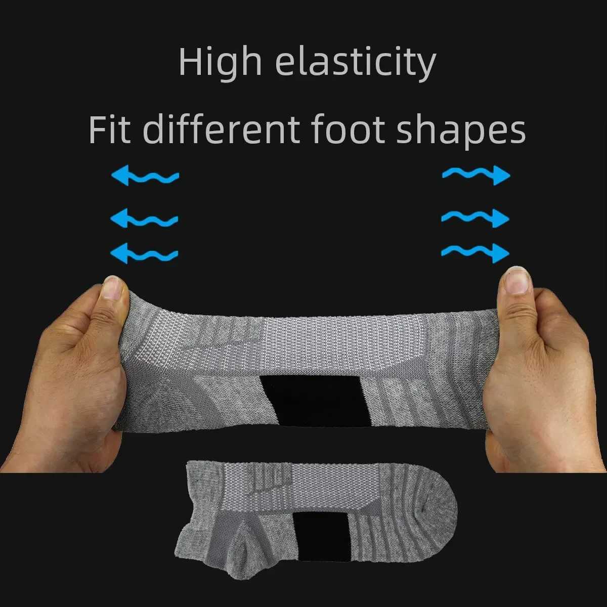 3 Pairs Sports Socks Men Women Short Running Socks Performance Ankle Cushion Wear-resistant Anti-Slip Basketball Casual Socks Z250731