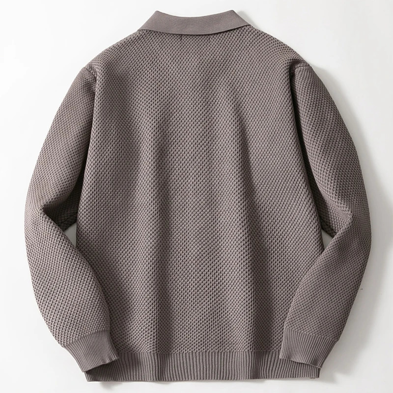 Fall Winter Cardigans Casual Button Lapel Knit Men Vintage Knitted Coat Fashion Solid Color Sweatercoats For Mens 250731