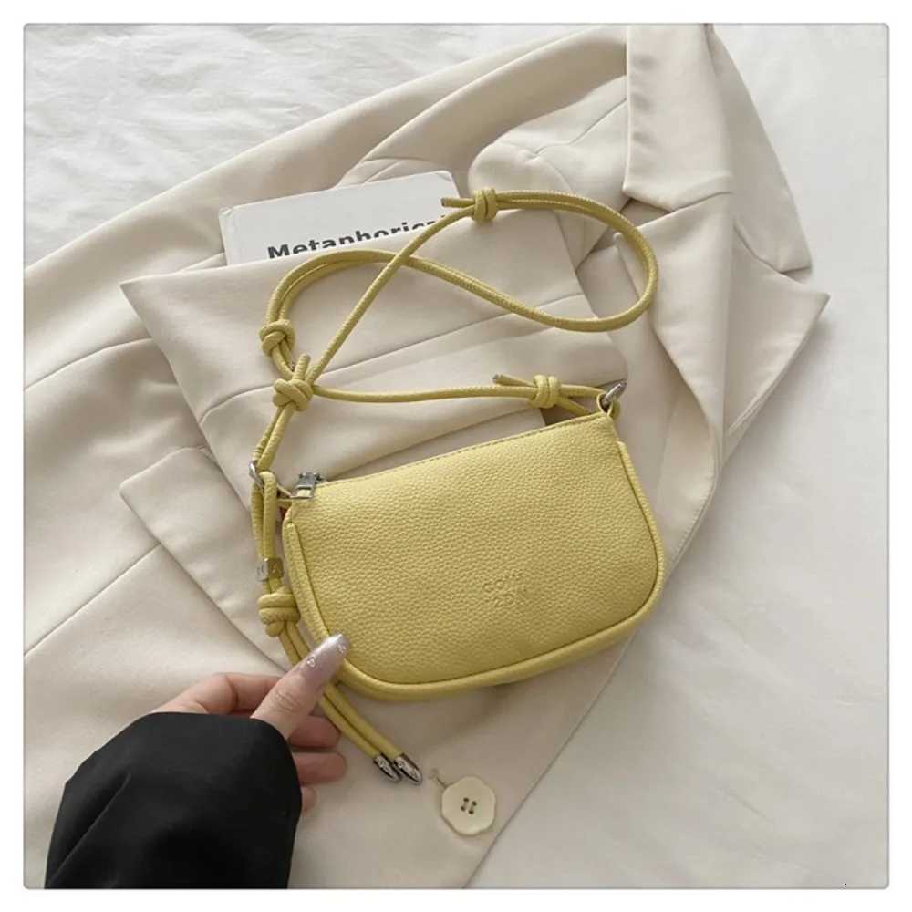 Korean Exquisite Womens Shoulder Bag PU Leather Mini Crossbody Bag Solid Color Small Commuting Bag s Y250730