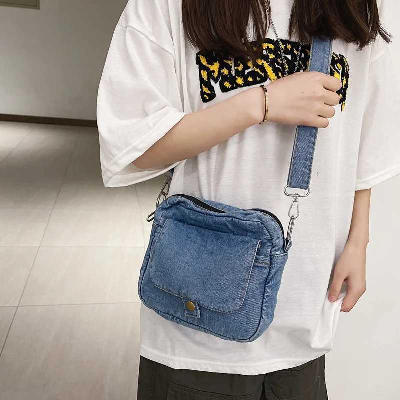 Casual Denim Womens Bag 2023 Trend Summer Shoulder Crossbody Bags For Student Phone Purses and Handbags Jeans Messenger Bag Y250730