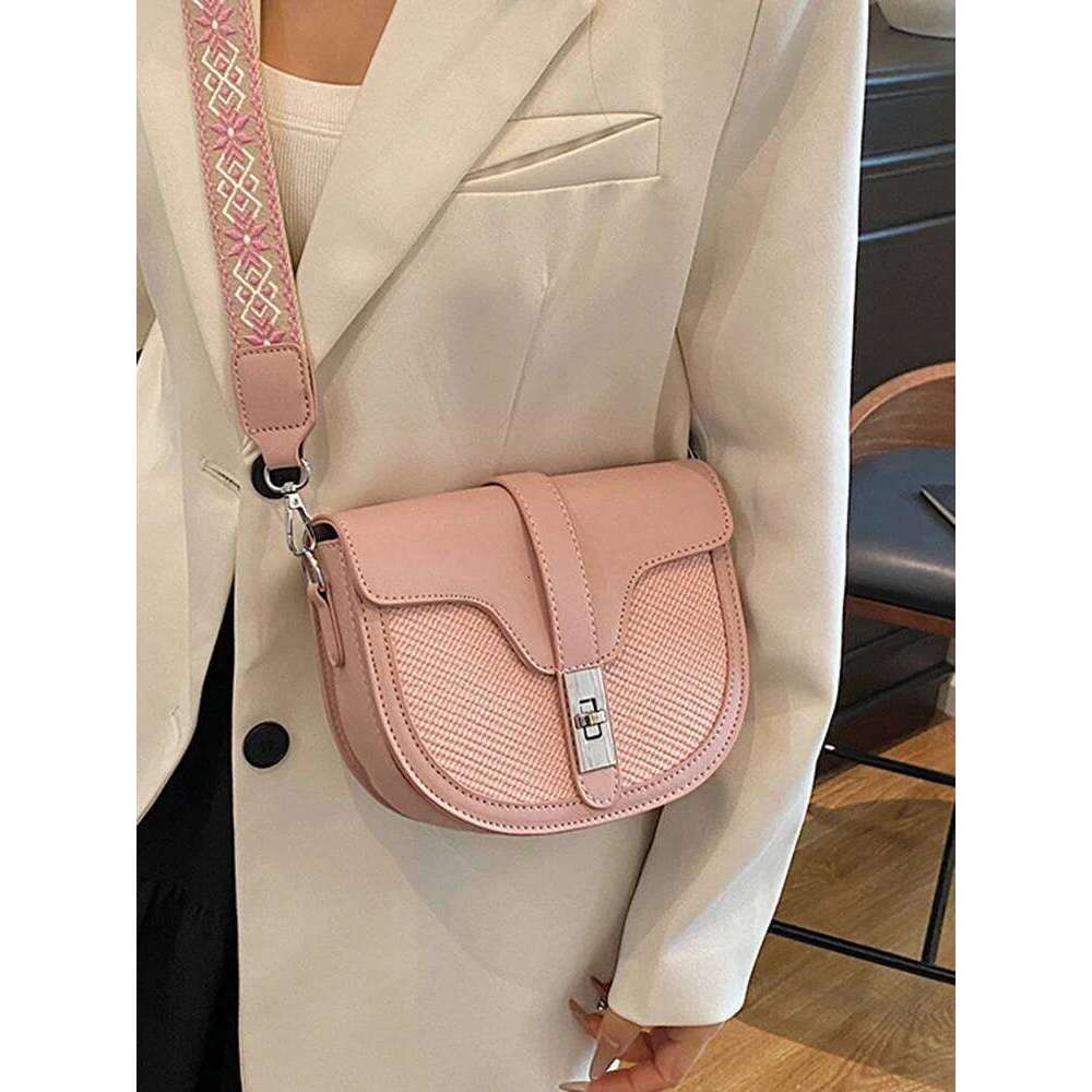 Lizzytsu Elegant Design PU Shoulder Bags Vintage Korean Saddle Women Easymatch Streetwear Casual Crossbody Bag