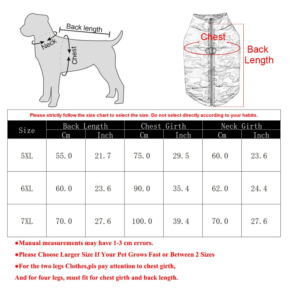 Winter Dog Clothes Coat Waterproof Puppy Cat Jacket For Large Dogs Camouflage Print Warm Windproof Pet Labrodor Apparel Costume 250729