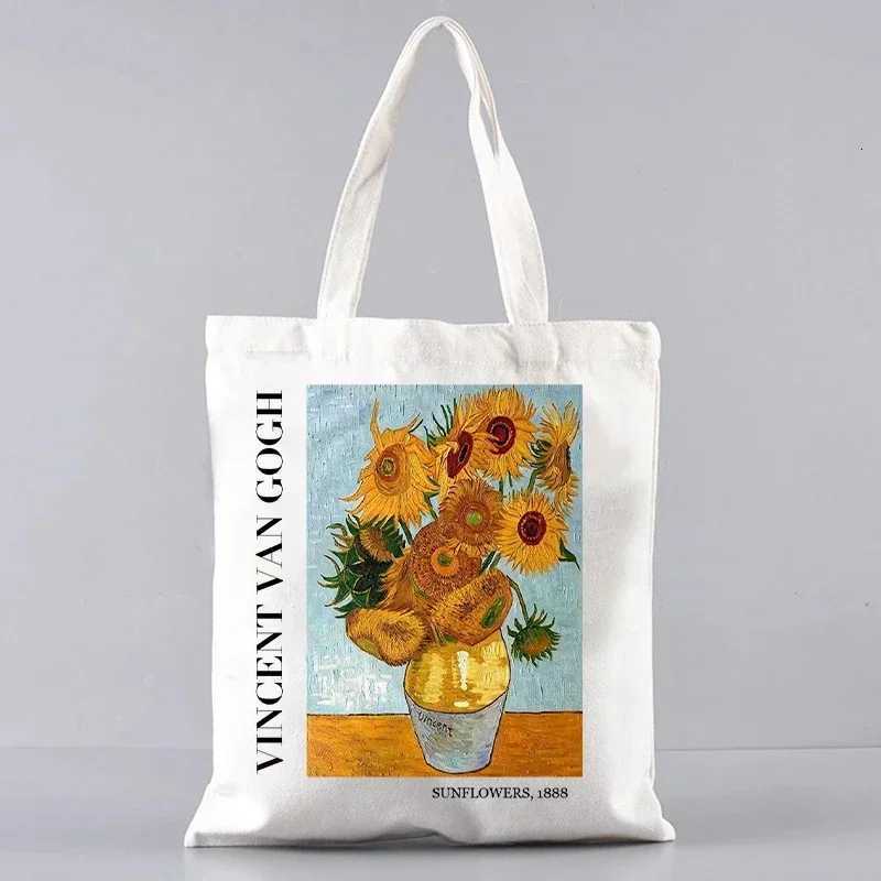 Vincent Van Gogh Capacious Tote Bag Casual Portable Shoulder Bag Lightweight Shopping Bag Big Reusable Canvas Bag Gift for Girls G250729