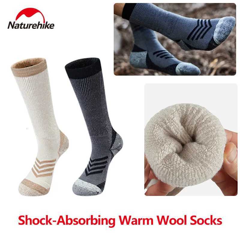 Naturehike Warm Wool Socks Shock-absorbing Outdoor Thickened Merino Mid-Calf Sports Socks Comfort Performance Athletic Socks Z250731