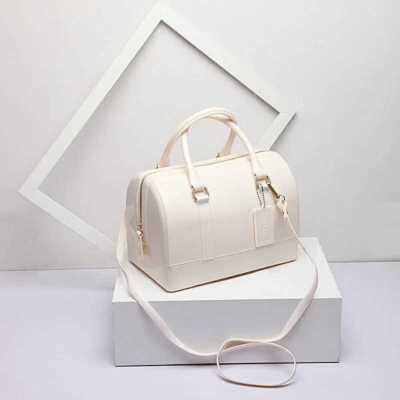 Waterproof Candy Jelly Bag Boston Pillow Bag One Shoulder Crossbody Simple Versatile Womens Bag Medium Large Y250730