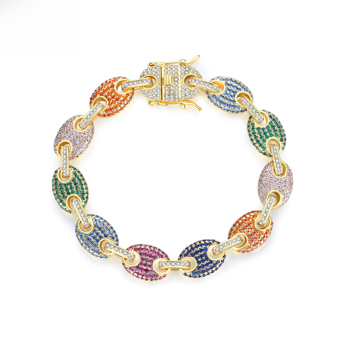 Bracelet Full Diamond Copper Micro-inlaid Zirconia Hand Jewelry European Designer Madam Bracelet And American High-end Niche Trade Cross-border Jewelr