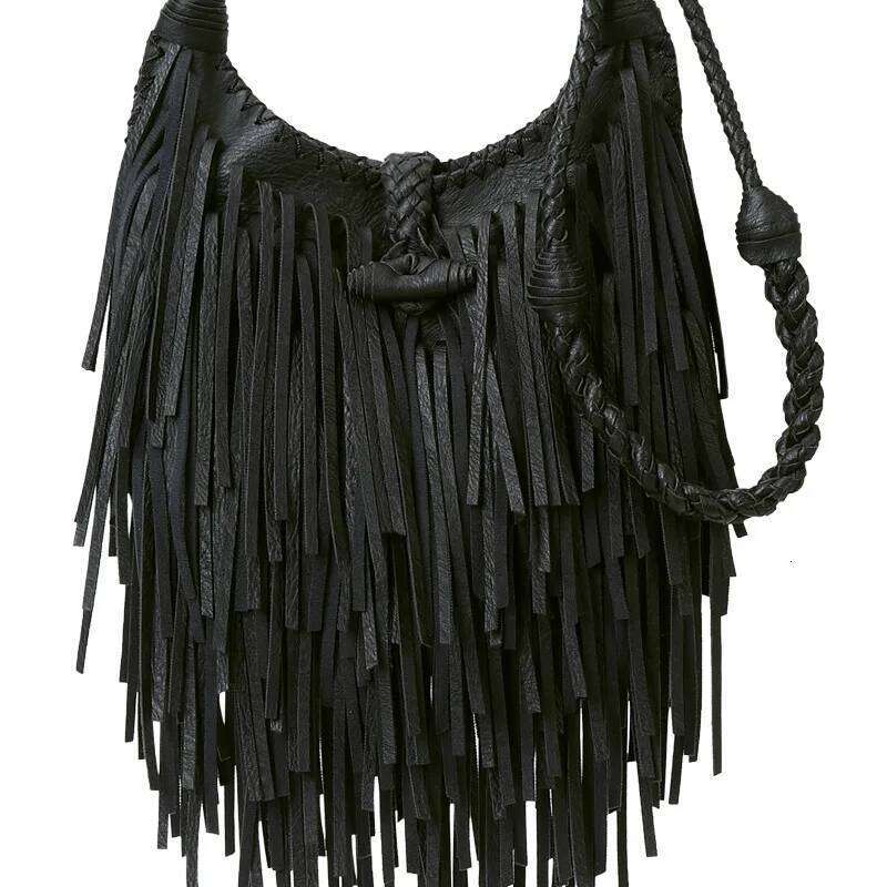 Long Tassel Design Women Crossbody Bags Soft PU Leather Female Shoulder Weave Messenger Sling Bag Small Bolsa Feminina