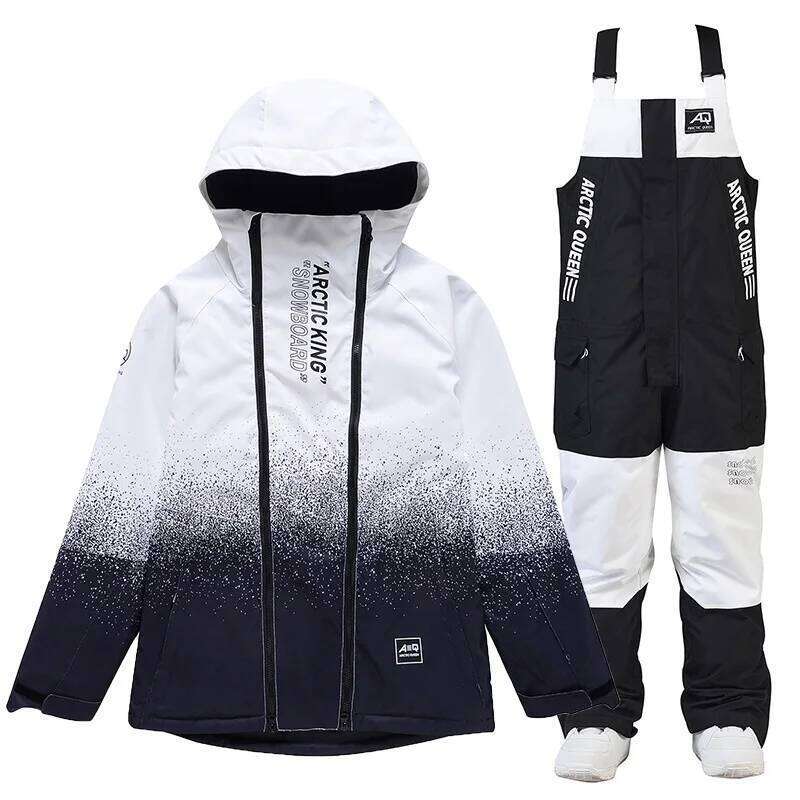 High Quality Men Women Snowboarding Suit Jacket And Bib Pants Winter Warm Waterproof Ski Outfit Mountain Snowsuit Snow Clothes