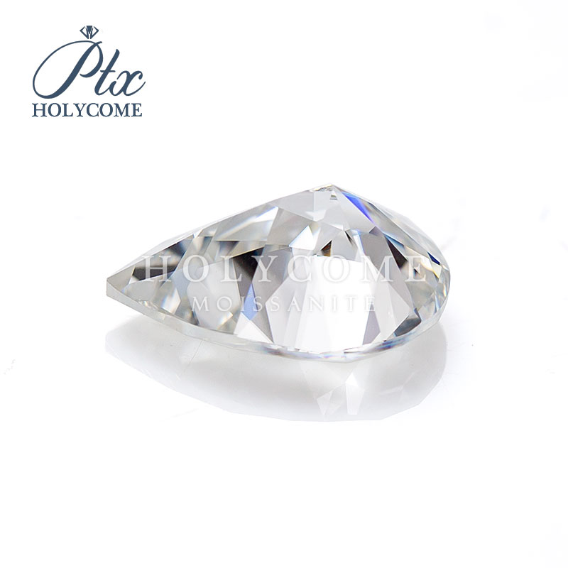 Highest Grade Moissanite Stone Full Size White D Color VVS1 Pear Cut Top Quality Charms Women Jewelry Making Materials with GRA Certificate