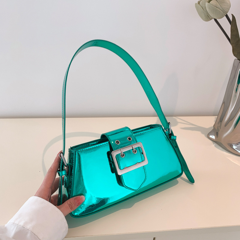 Patent Leather Texture Simple Underarm 2023 Summer New Trendy Versatile Handbag Casual Women's Bag ddmymoon