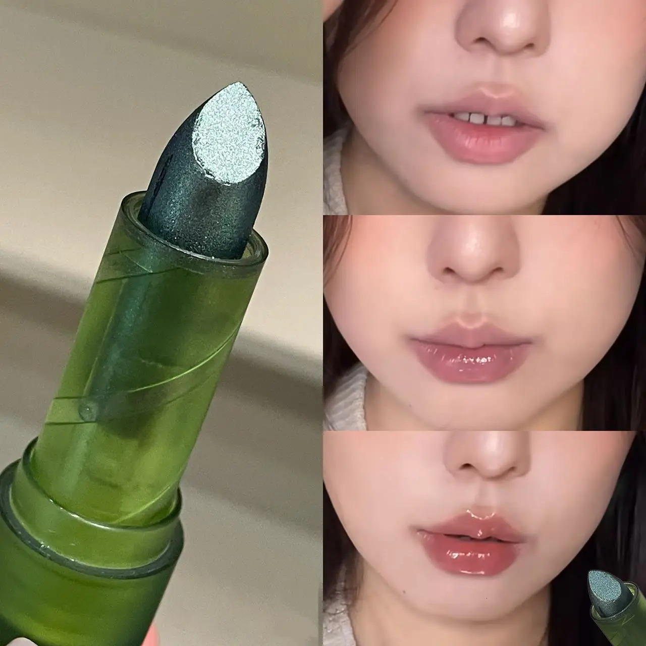 Transparent Shiny Black Lipstick Makeup Plumping Moisturizing Shimmer Black Lip Gloss Mirror Glass Lipsticks Non-stick Lip Tint 250730