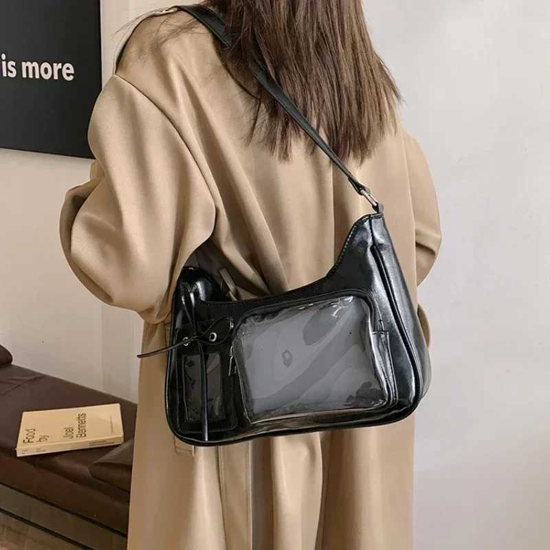 Y2k Harajuku Shoulder Bag Women Korean Transparent Ita Bag School Crossbody Bag Female Japanese Designer Preppy Handbag Purse Y250730