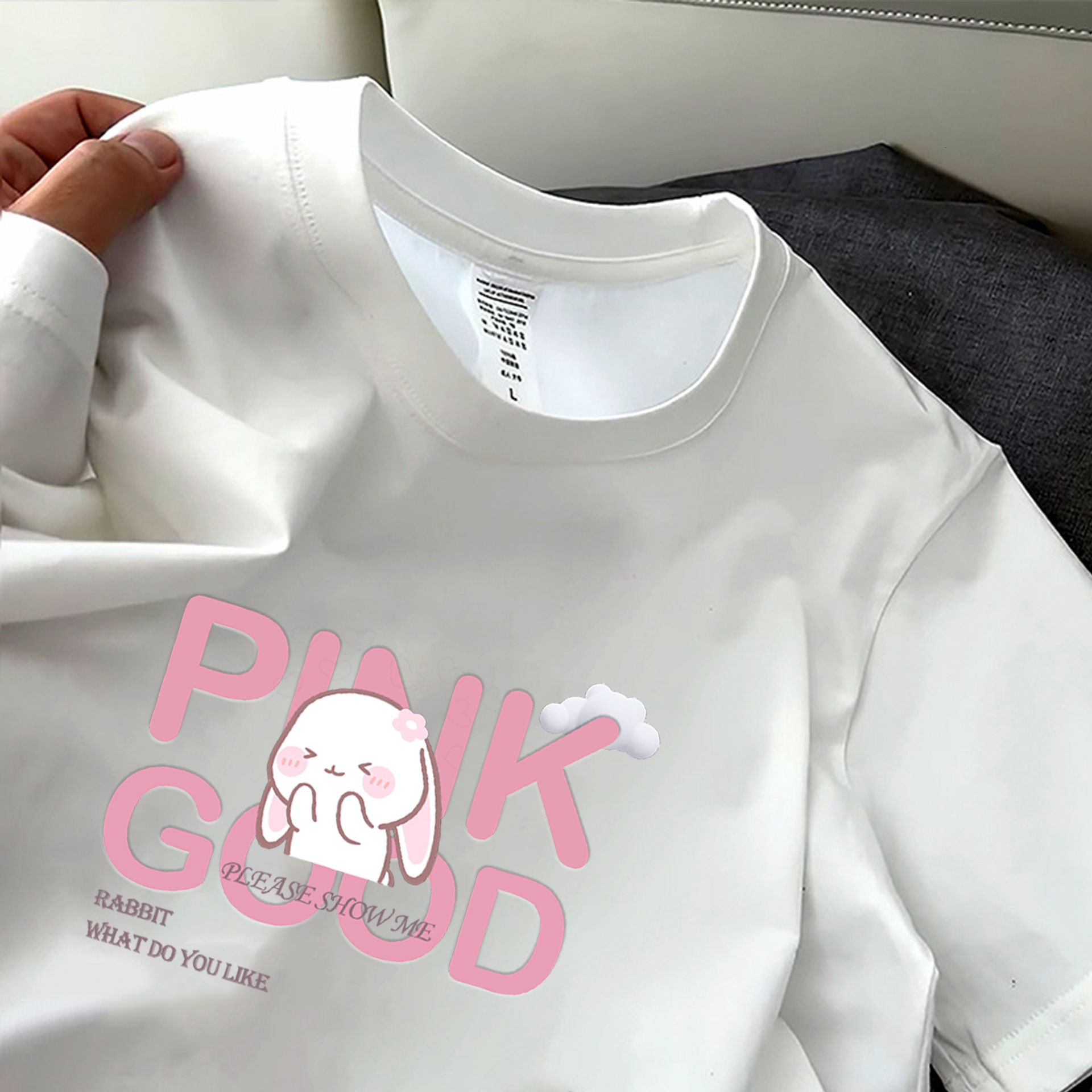 2525 pure cotton short sleeved T-shirt for men and women, solid color white round neck multifunctional bottom shirt, new designer T-shirt