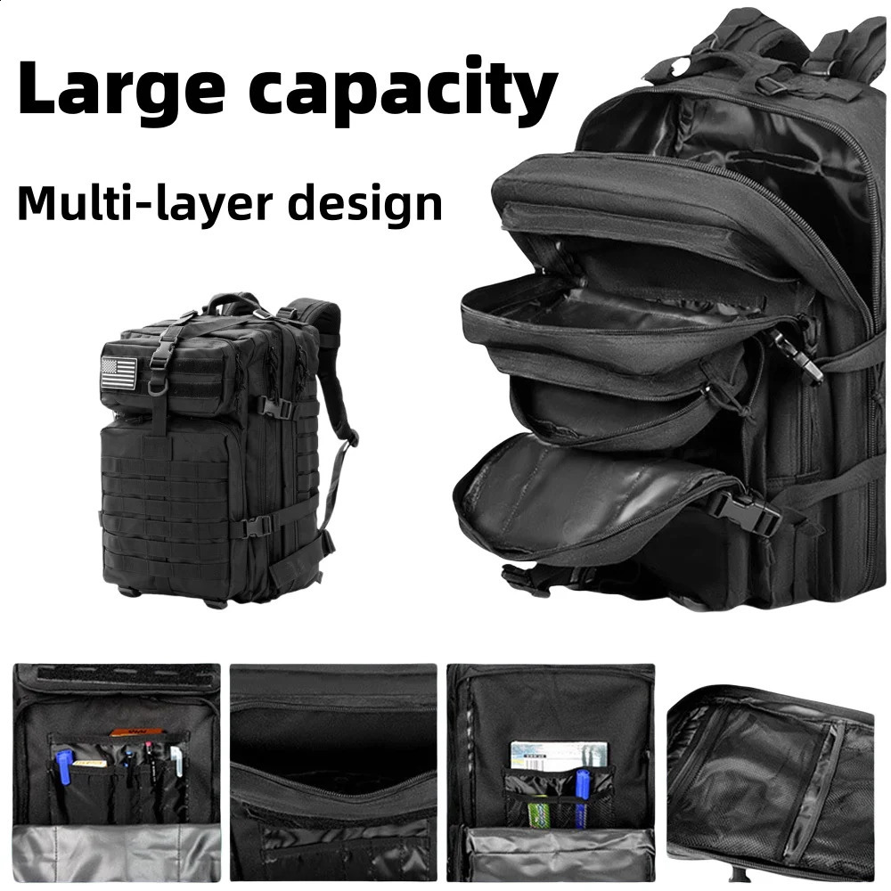 Outdoor tactical dualshoulder bag casual backpack multifunctional hiking and sports travel largecapacity 250729