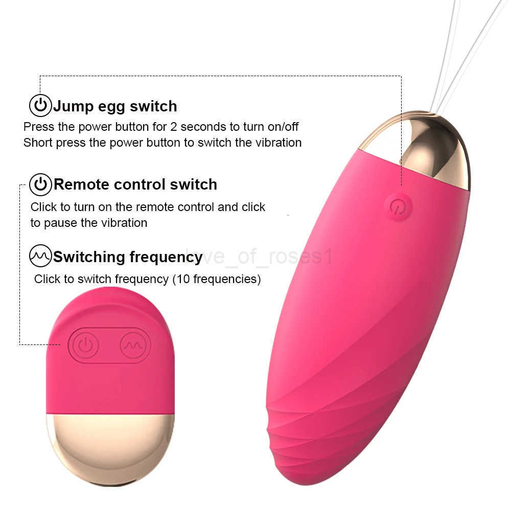 10 Modes Remote Control Body Massager Vibrator for Women Wireless Jump Egg Vibrator Egg Clitoris Stimulator Mini Bullet Vibrator Z250731