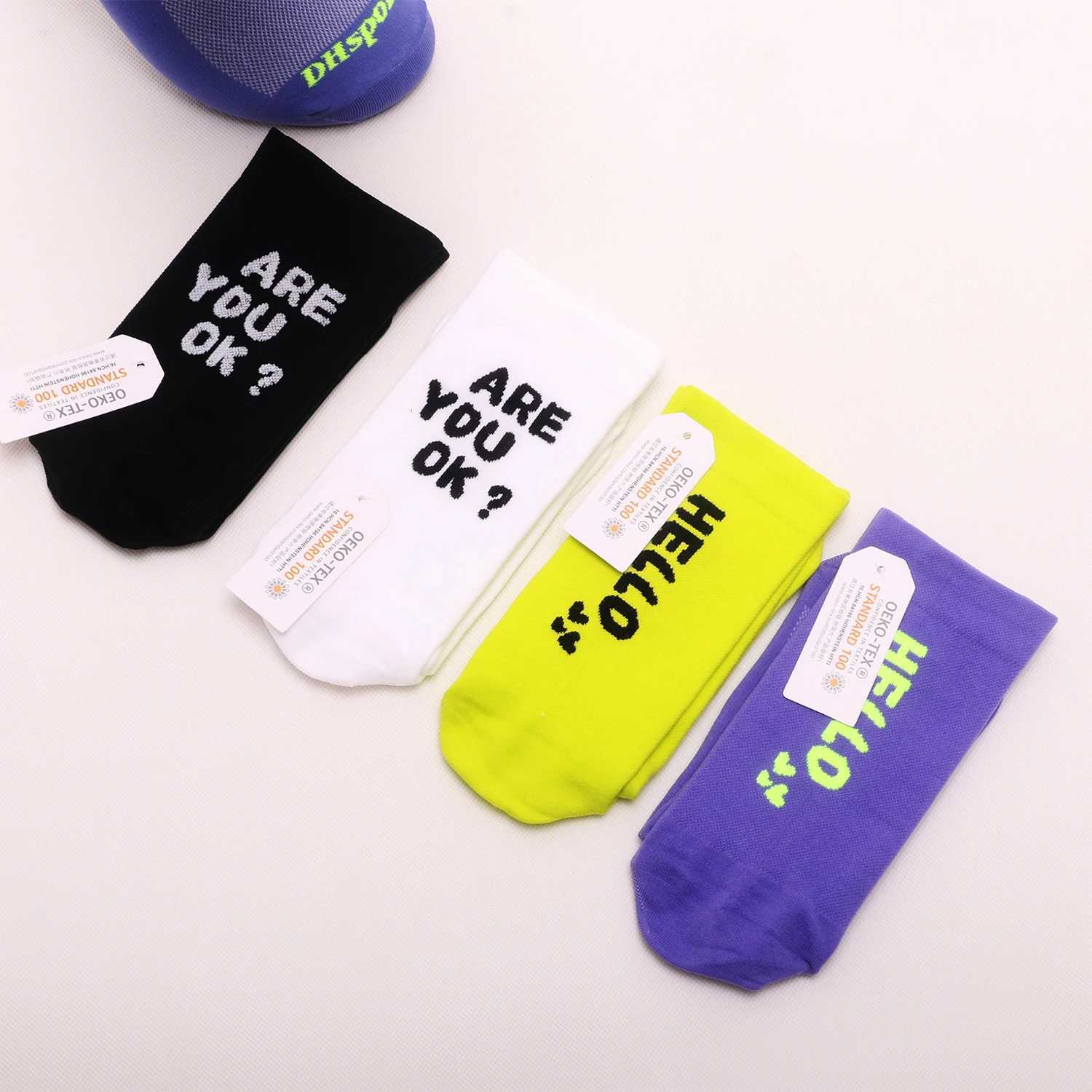 Summer New Internet Celebrity Cycling Socks Bicycle Sports Breathable Quick-Drying Sweat-Absorbent High-Elastic Mens and Womens Four-Season Mid-Tube S