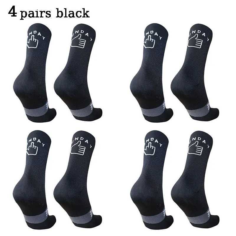 4 pairs of men and women cycling socks outdoor sports road cycling running professional sports socks Z250731