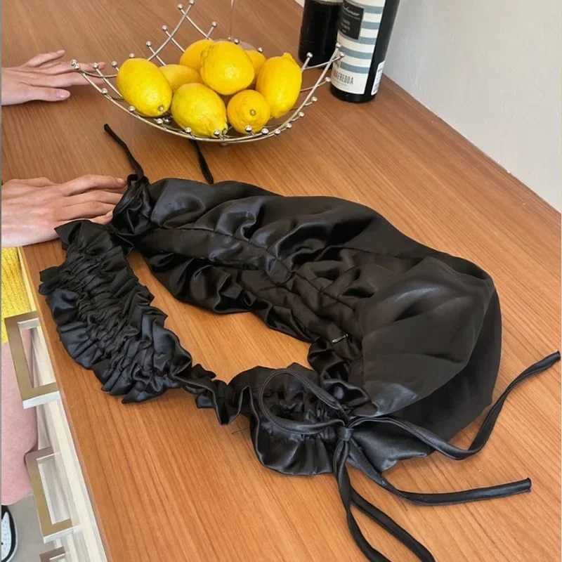 Fashion Satins Dumpling Bag Ruched Shoulder Bag Designer Tote Bags for Women Silk Hobo Cloud Crossbody Bags Female Shopper Chic Y250730