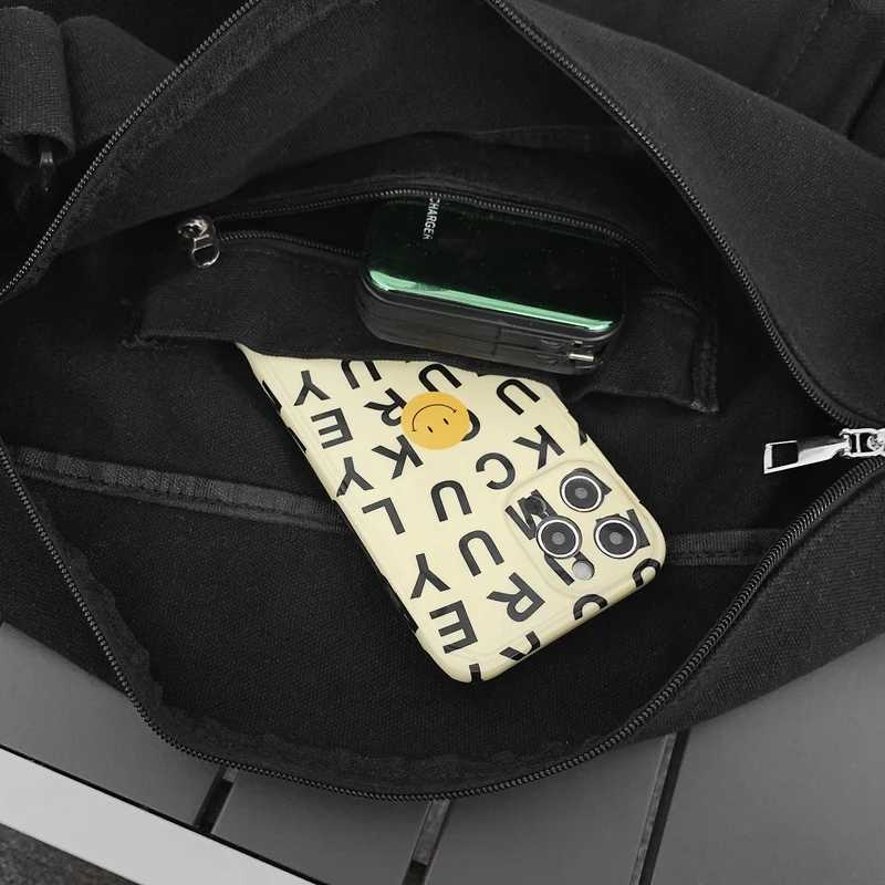 Solid Color Canvas Female Crossbody Bags For Women Large Capacity Shopping Messenger Bag Student Shoulder Bag Unisex School Bag Y250730